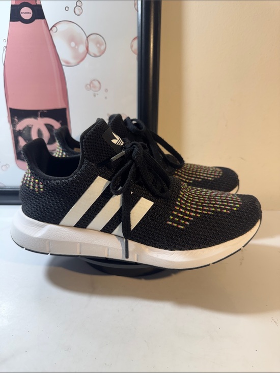 adidas Shoes - adidas Swift Run Black/Rainbow Sneakers - Women’s Size 7.5